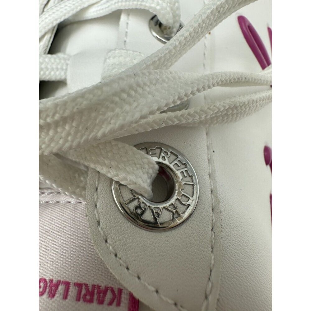 NIB Karl Lagerfeld Women Sneakers kapri Signia Leather KL62510A US 9 HTF - Picture 10 of 16